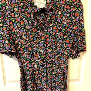 80s floral dress